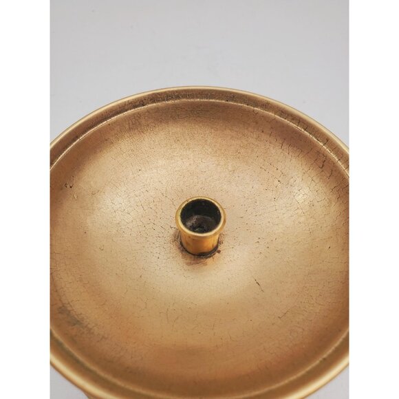 vintage solid brass candle holder Made In italy - Picture 9 of 10